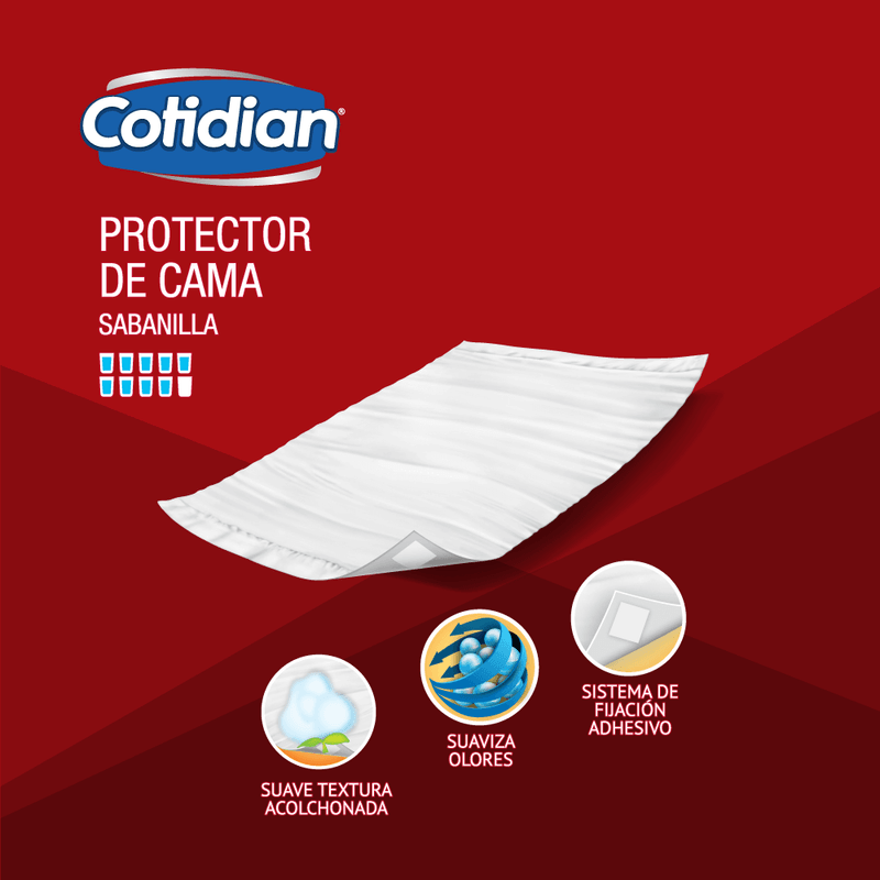 Protector de Cama Cotidian Sabanillas 90 x 60 cm 8 un.