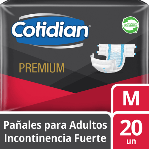 Pañales de Adulto Cotidian Premium Incontinencia Fuerte 20 un M