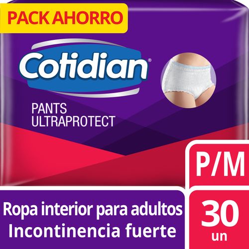 Pants Cotidian Ultra Protect Incontinencia Fuerte 30 un P/M