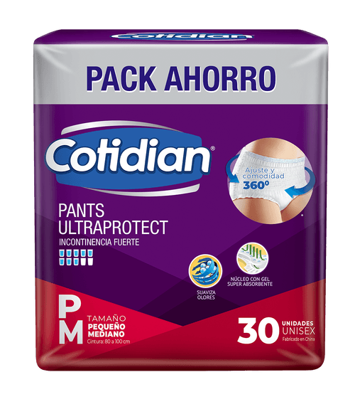 Pants Cotidian Ultra Protect Incontinencia Fuerte 30 un P/M
