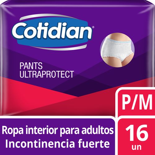 Pants Cotidian Ultra Protect Incontinencia Fuerte 16 un P/M