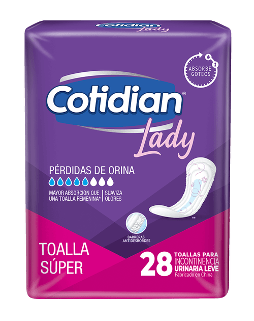 Toalla Femenina Cotidian Lady Super 28 un