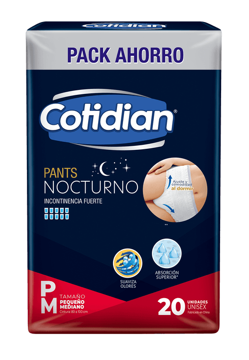 Pants Cotidian Nocturnos Incontinencia Fuerte 20 un P/M